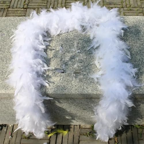 2 m superdicke Truthahnfederboa, 80 g, für Kleidung, Gras, Boas, Kleid, Federn, Rosarot 2 m superdicke Truthahnfederboa, 80 g, für Kleidung, Gras, Boas, Kleid, Federn, Rosarot von EZVFIRPDFZ