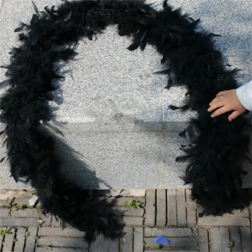 2 m superdicke Truthahnfederboa, 80 g, für Kleidung, Gras, Boas, Kleid, Federn, Rosarot 2 m superdicke Truthahnfederboa, 80 g, für Kleidung, Gras, Boas, Kleid, Federn, Rosarot von EZVFIRPDFZ