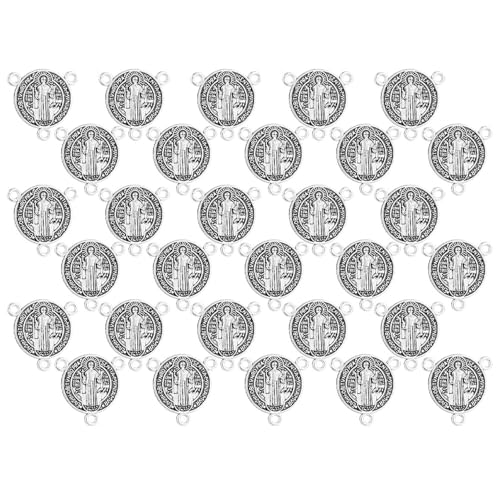 3-Loch-Kelch/Familie/Jerusalem/Sacred Heart/Papst Franziskus/St. Benedikt-Medaille, Rosenkranz, Chaplet-Verbinder, Mittelstücke, Schmuckherstellung, Teile (Holz-Medaille, St. Benedikt-Medaille, 5 3-Loch-Kelch/Familie/Jerusalem/Sacred Heart/Papst Franziskus/St. Benedikt-Medaille, Rosenkranz, Chaplet-Verbinder, Mittelstücke, Schmuckherstellung, Teile (Holz-Medaille, St. Benedikt-Medaille, 5 von EZVFIRPDFZ