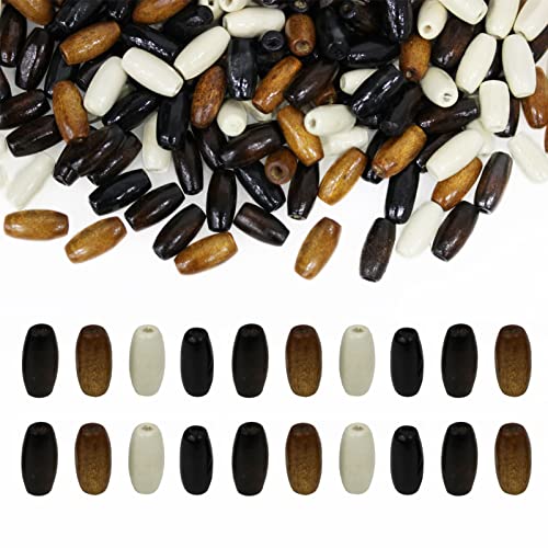 800 Stück buntes Holz, 4 Größen, großes Loch, bemaltes Holz für Makramee, Rosenkranz, Armband, Schmuckherstellung (8 mm, 10 mm, 12 mm, 16 mm) von EZVFIRPDFZ
