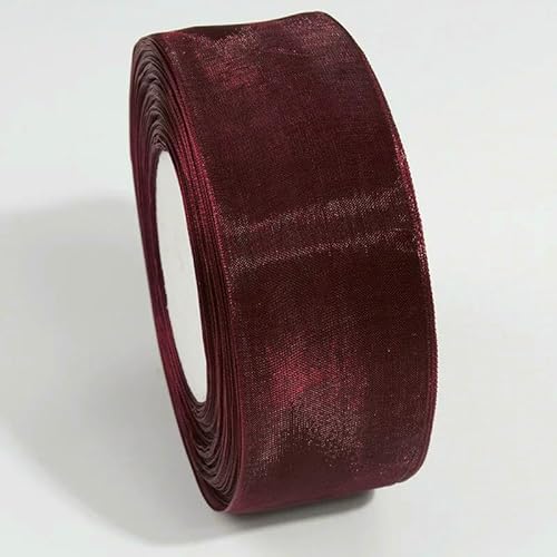 Durchsichtiges Chiffonband, 10 mm, 20 mm, Organza-Satinbänder für Geschenkverpackungen, Hochzeitssträuße, Party-Kranz, DIY, Spitzenstoff, 9,1 m von EZVFIRPDFZ