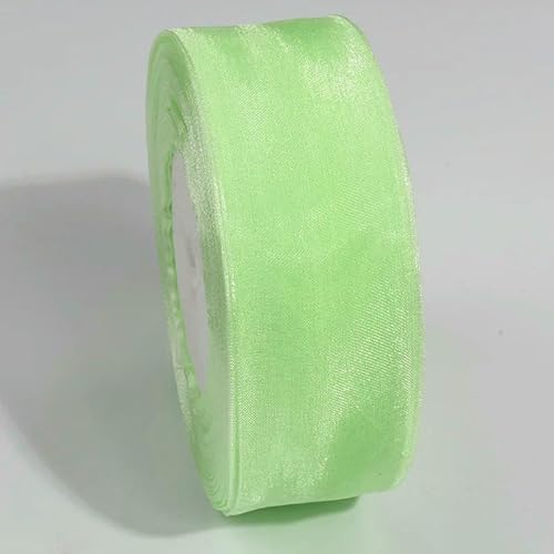 Durchsichtiges Chiffonband, 10 mm, 20 mm, Organza-Satinbänder für Geschenkverpackungen, Hochzeitssträuße, Party-Kranz, DIY, Spitzenstoff, 9,1 m von EZVFIRPDFZ