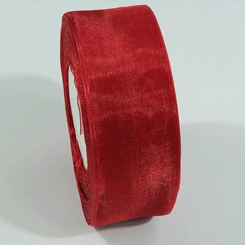Durchsichtiges Chiffonband, 10 mm, 20 mm, Organza-Satinbänder für Geschenkverpackungen, Hochzeitssträuße, Party-Kranz, DIY, Spitzenstoff, 9,1 m von EZVFIRPDFZ