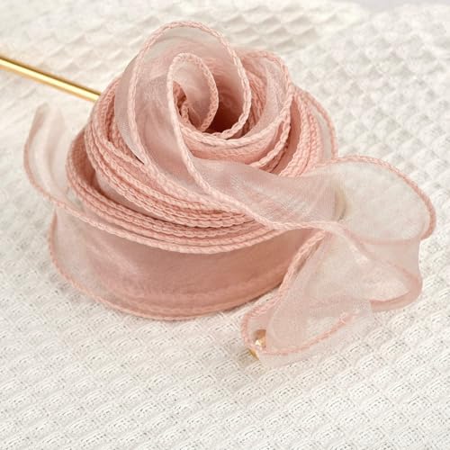 Durchsichtiges Chiffonband, Organza-Satinbänder für Geschenkverpackungen, Dekoration, Hochzeitssträuße, Kranz, Nähzubehör, Stoff, 2,2 / 10 m von EZVFIRPDFZ