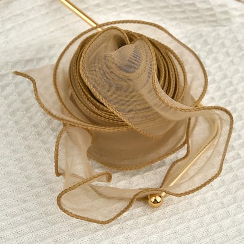 Durchsichtiges Chiffonband, Organza-Satinbänder für Geschenkverpackungen, Dekoration, Hochzeitssträuße, Kranz, Nähzubehör, Stoff, 2,2 / 10 m Durchsichtiges Chiffonband, Organza-Satinbänder für Geschenkverpackungen, Dekoration, Hochzeitssträuße, Kranz, Nähzubehör, Stoff, 2,2 / 10 m von EZVFIRPDFZ