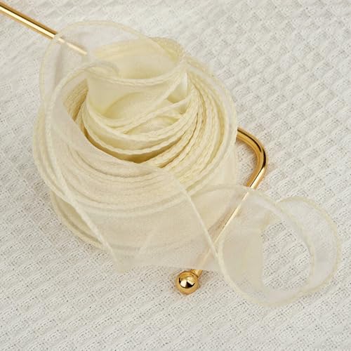 Durchsichtiges Chiffonband, Organza-Satinbänder für Geschenkverpackungen, Dekoration, Hochzeitssträuße, Kranz, Nähzubehör, Stoff, 2,2 / 10 m von EZVFIRPDFZ
