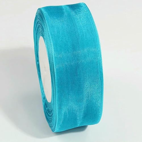 Durchsichtiges Chiffonband, Organza-Satinbänder für Geschenkverpackungen, Dekoration, Hochzeitssträuße, Party-Kranz, Spitzenstoff, 9,1 m von EZVFIRPDFZ