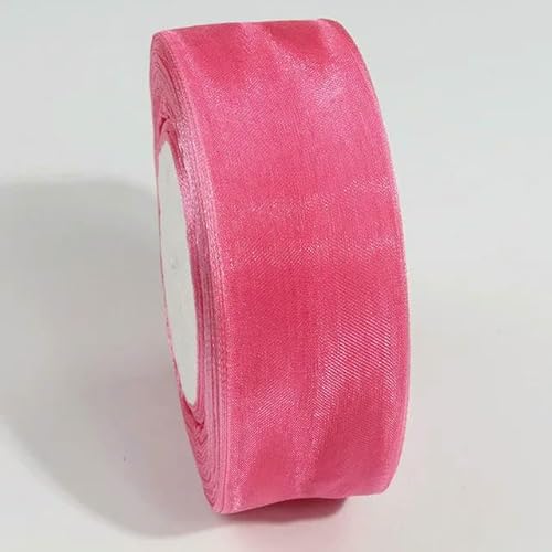 Durchsichtiges Chiffonband, Organza-Satinbänder für Geschenkverpackungen, Dekoration, Hochzeitssträuße, Party-Kranz, Spitzenstoff, 9,1 m von EZVFIRPDFZ