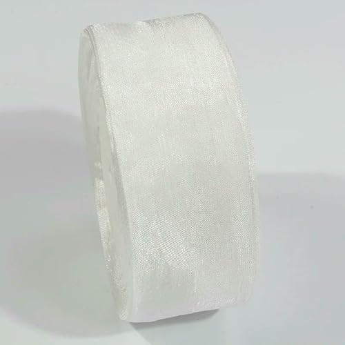 Durchsichtiges Chiffonband, Organza-Satinbänder für Geschenkverpackungen, Dekoration, Hochzeitssträuße, Partykranz, Spitzenstoff, 9,1 m Durchsichtiges Chiffonband, Organza-Satinbänder für Geschenkverpackungen, Dekoration, Hochzeitssträuße, Partykranz, Spitzenstoff, 9,1 m von EZVFIRPDFZ