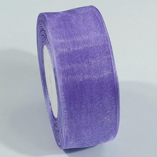 Durchsichtiges Chiffonband, Organza-Satinbänder für Geschenkverpackungen, Dekoration, Hochzeitssträuße, Partykranz, Spitzenstoff, 9,1 m von EZVFIRPDFZ