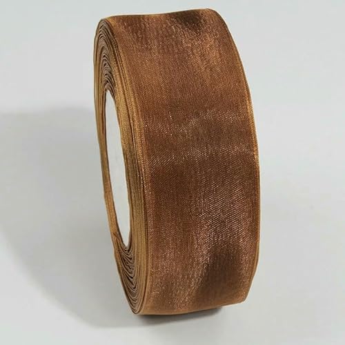 Durchsichtiges Chiffonband, Organza-Satinbänder für Geschenkverpackungen, Dekoration, Hochzeitssträuße, Partykranz, Spitzenstoff, 9,1 m von EZVFIRPDFZ