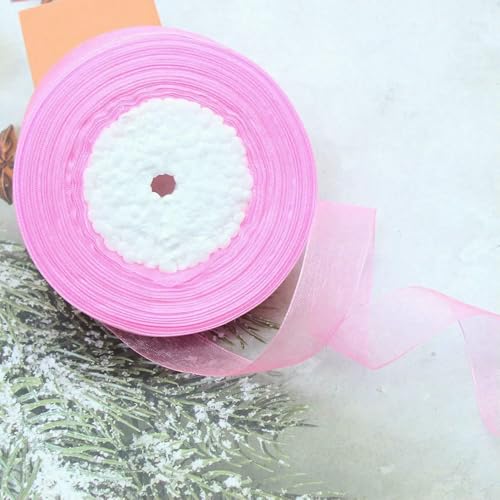 Durchsichtiges Chiffonband, Organza-Satinbänder für Geschenkverpackungen, Hochzeitsdekoration, Blumensträuße, Party-Kranz, Bastelarbeiten, 45,7 m Durchsichtiges Chiffonband, Organza-Satinbänder für Geschenkverpackungen, Hochzeitsdekoration, Blumensträuße, Party-Kranz, Bastelarbeiten, 45,7 m von EZVFIRPDFZ