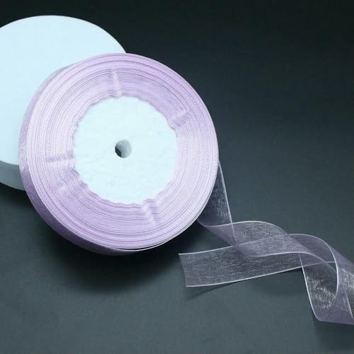 Durchsichtiges Chiffonband, Organza-Satinband, 2,5 cm, 45,7 m, DIY-Geschenkverpackung, Dekoration, Hochzeitsband, Nähzubehör, Stoff von EZVFIRPDFZ