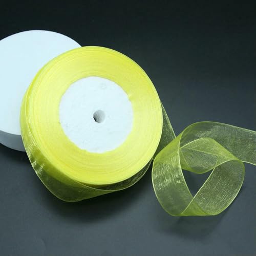 Durchsichtiges Chiffonband, Organza-Satinband, 2,5 cm, 45,7 m, DIY-Geschenkverpackung, Dekoration, Hochzeitsband, Nähzubehör, Stoff Durchsichtiges Chiffonband, Organza-Satinband, 2,5 cm, 45,7 m, DIY-Geschenkverpackung, Dekoration, Hochzeitsband, Nähzubehör, Stoff von EZVFIRPDFZ
