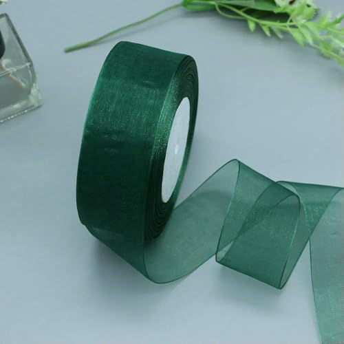 Durchsichtiges Chiffonband, Organzabänder für Geschenkverpackungen, Hochzeitsdekoration, Blumensträuße, Partykranz, Bastelarbeiten, 45,7 m von EZVFIRPDFZ