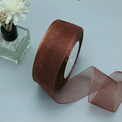 Durchsichtiges Chiffonband, Organzabänder für Geschenkverpackungen, Hochzeitsdekoration, Blumensträuße, Partykranz, Bastelarbeiten, 45,7 m von EZVFIRPDFZ