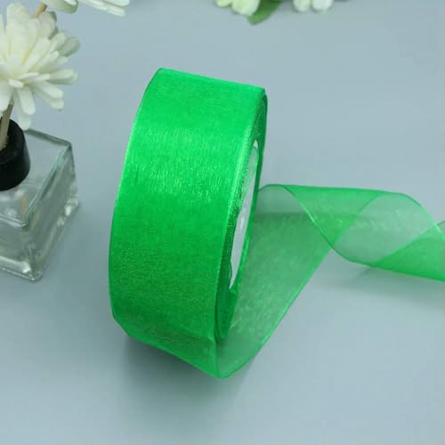 Durchsichtiges Chiffonband, Organzabänder für Geschenkverpackungen, Hochzeitsdekoration, Blumensträuße, Partykranz, Bastelarbeiten, 45,7 m von EZVFIRPDFZ