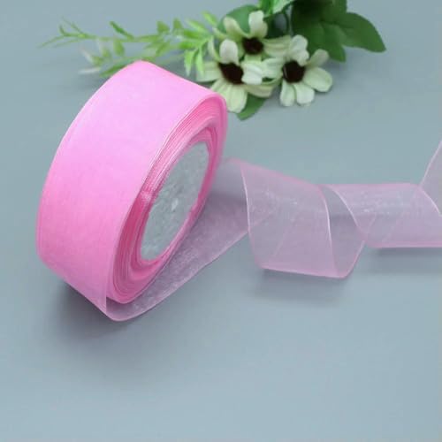 Durchsichtiges Chiffonband, Organzabänder für Geschenkverpackungen, Hochzeitsdekoration, Blumensträuße, Partykranz, Bastelarbeiten, 45,7 m Durchsichtiges Chiffonband, Organzabänder für Geschenkverpackungen, Hochzeitsdekoration, Blumensträuße, Partykranz, Bastelarbeiten, 45,7 m von EZVFIRPDFZ
