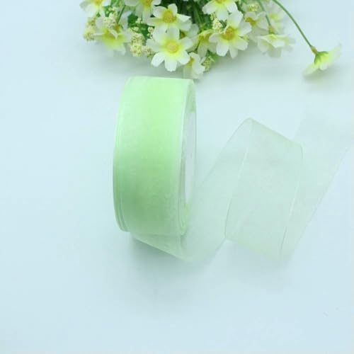 Durchsichtiges Chiffonband, Organzabänder für Geschenkverpackungen, Hochzeitsdekoration, Blumensträuße, Partykranz, Bastelarbeiten, 45,7 m von EZVFIRPDFZ