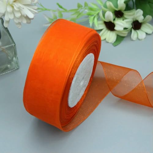 Durchsichtiges Chiffonband, Organzabänder für Geschenkverpackungen, Hochzeitsdekoration, Blumensträuße, Partykranz, Bastelarbeiten, 45,7 m Durchsichtiges Chiffonband, Organzabänder für Geschenkverpackungen, Hochzeitsdekoration, Blumensträuße, Partykranz, Bastelarbeiten, 45,7 m von EZVFIRPDFZ