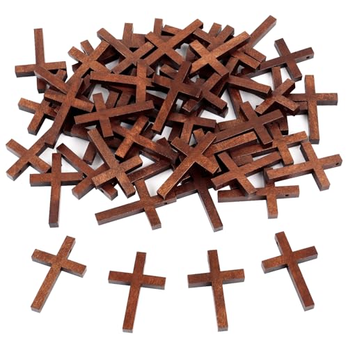 Holzkreuze für Ostereierfüller, Kommunion, christliche Taufe, Rosenkranz, Schmuckherstellung, 4,5 cm, 50 Stück Holzkreuze für Ostereierfüller, Kommunion, christliche Taufe, Rosenkranz, Schmuckherstellung, 4,5 cm, 50 Stück von EZVFIRPDFZ