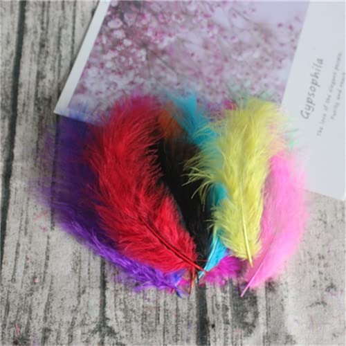 Natürliche Federn, 10–15 cm, Putenfedern, flauschig, Hochzeitskleid, DIY, Schmuck, Dekoration, Zubehör, dunkle Mischfarben, 500 Stück Natürliche Federn, 10–15 cm, Putenfedern, flauschig, Hochzeitskleid, DIY, Schmuck, Dekoration, Zubehör, dunkle Mischfarben, 500 Stück von EZVFIRPDFZ