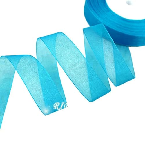 Organzaband (45,7 m/Rolle) Großhandel Geschenkverpackung Dekoration Weihnachten Seidenbänder Spitzenstoff 12/15/20/25/40/50 mm von EZVFIRPDFZ