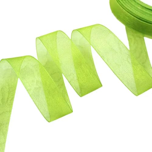 Organzaband (45,7 m/Rolle) Großhandel Geschenkverpackung Dekoration Weihnachten Seidenbänder Spitzenstoff 12/15/20/25/40/50 mm von EZVFIRPDFZ