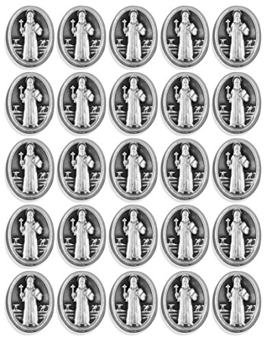Rosenkranz-Perlen, Heiliger Benedikt, 10 mm, 25 Stück (oval) von EZVFIRPDFZ