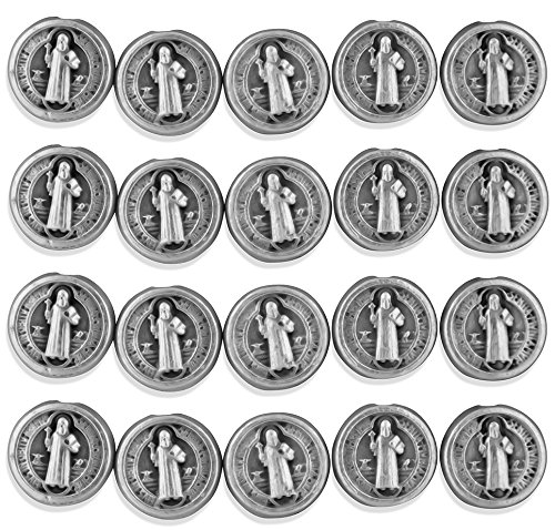 Rosenkranz-Perlen, Heiliger Benedikt, 10 mm, 25 Stück (oval) von EZVFIRPDFZ