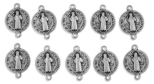 Traditionelle Heilige Benedikt-Medaille Unser Vater, Perlen, 10 Stück Traditionelle Heilige Benedikt-Medaille Unser Vater, Perlen, 10 Stück von EZVFIRPDFZ