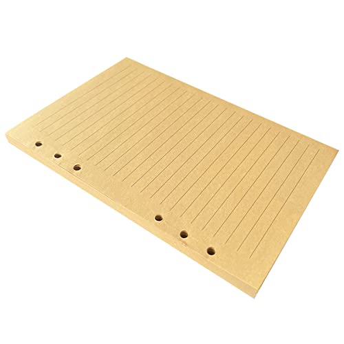 A5 Nachfüllpapier, liniert, 6 Löcher, lose Blätter, gelocht, Kraftpapier, 80 Blatt/160 Seiten, Tagebuch, Planer, Einlegepapier A5 Nachfüllpapier, liniert, 6 Löcher, lose Blätter, gelocht, Kraftpapier, 80 Blatt/160 Seiten, Tagebuch, Planer, Einlegepapier von EZZLife