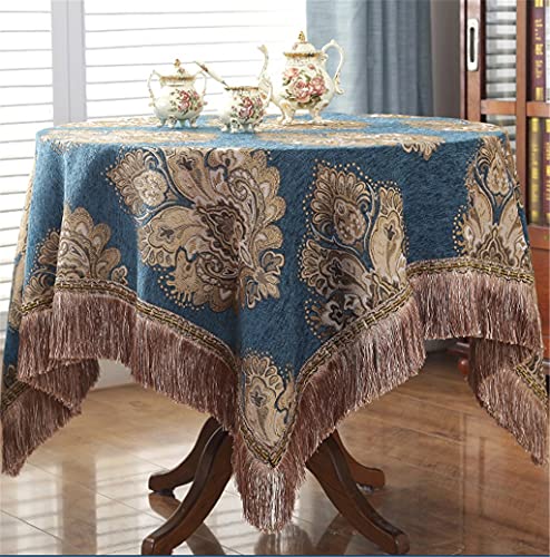 Esstischdecke, Küchentischdecke, verdickte Jacquard-Tischdecke, Chenille-Tuch, runde Tischdecke, Mehrzweck-Abdecktuch (Color : B, Size : 230cm in Diameter) (Color : A, Size : 200cm in Diameter) von EaUso