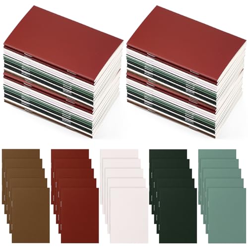 Eaasty Mini-Notizbücher, Schulanfang, Geschenk für Studenten, Großpackung, kleine Taschennotizblöcke, Tagebücher, buntes Einband, Geschenk für Schule, Klassenzimmer, Kollegen, Mitarbeiter, Büro, 50 von Eaasty