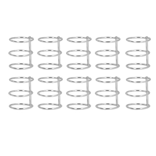 10 Stück Edelstahl-Buchringe, Metall Lose Blattbinder für Notizbuch, Fotoalbum, Sammelalbum, mit Split-Ring-Design, für 6 Loch, 20 Loch, 26 Loch, 30 Loch Innen Kerne (30 mm) von Eacam