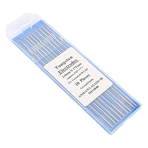 10pcs WC20 Cerium Wolfram -Tig -Elektroden Edelstahl Kohlenstoffstahlschweißkit (2,0 mm*175 mm) von Eacam