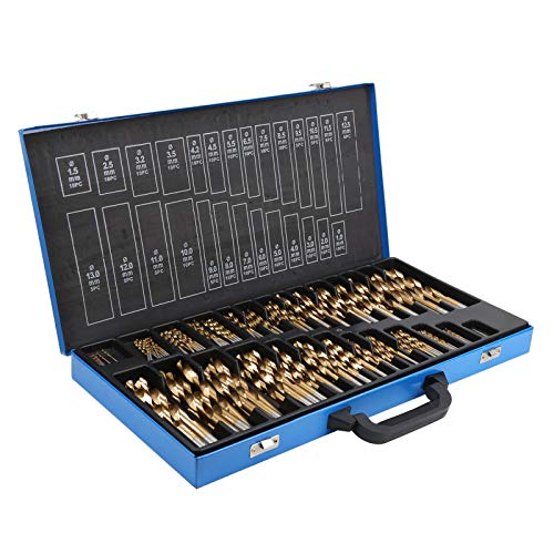 230pcs Metrische Bohrerbits Eingestellt, Hochgeschwindigkeitsstahlbohrer mit 118 ° Split-Punkt, Multisize für Eisen-Aluminiumholz-Kunststoff mit Aufbewahrungsbox für Einfache Fund 230pcs Metrische Bohrerbits Eingestellt, Hochgeschwindigkeitsstahlbohrer mit 118 ° Split-Punkt, Multisize für Eisen-Aluminiumholz-Kunststoff mit Aufbewahrungsbox für Einfache Fund von Eacam