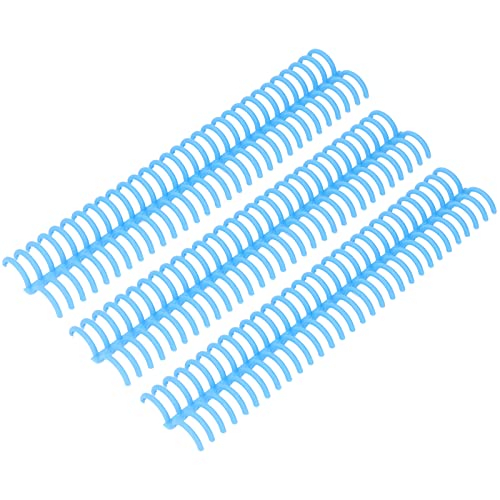 30 Loch Lose Blattbindungsstreifen, 22 Mm Innendurchmesser, 10 Pcs Kunststoffbindungsringe, Verschleiß Resistent, für Büro- und Schülergebrauch (Blau) von Eacam