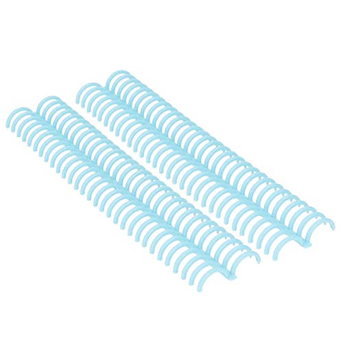 30 Loch Lose Blattbindungsstreifen, 22 Mm Innendurchmesser, 10 Pcs Kunststoffbindungsringe, Verschleiß Resistent, für Büro- und Schülergebrauch (Klar blau) von Eacam