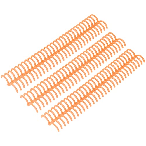30 Loch Lose Blattbindungsstreifen, 22 Mm Innendurchmesser, 10 Pcs Kunststoffbindungsringe, Verschleiß Resistent, für Büro- und Schülergebrauch (Orange) von Eacam