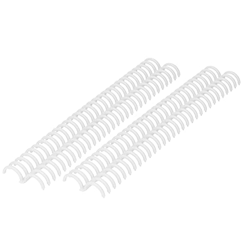 30 Loch Lose Blattbindungsstreifen, 22 Mm Innendurchmesser, 10 Pcs Kunststoffbindungsringe, Verschleiß Resistent, für Büro- und Schülergebrauch (Weiß) von Eacam