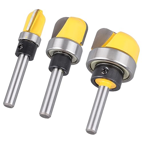 3PCS -Router -Bit -Set, Rund Untere Holzbearbeitungsschneider mit 1/4 Zoll Schaft für Palettenherstellung, Alle Arten von Holzbearbeitung von Eacam