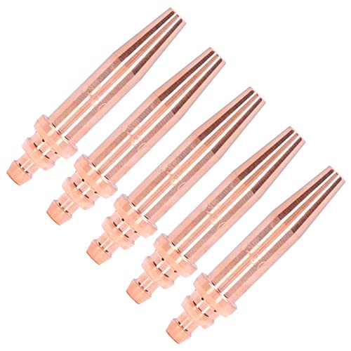 5pcs Isobaric Schneidspitzen, Acetylen-Fackeldüsenersatz-Gasschweißung Verbrauchsmaterial G02-0 mit Großem Kaliber für Acetylenflammeschneidemaschinen 5pcs Isobaric Schneidspitzen, Acetylen-Fackeldüsenersatz-Gasschweißung Verbrauchsmaterial G02-0 mit Großem Kaliber für Acetylenflammeschneidemaschinen von Eacam