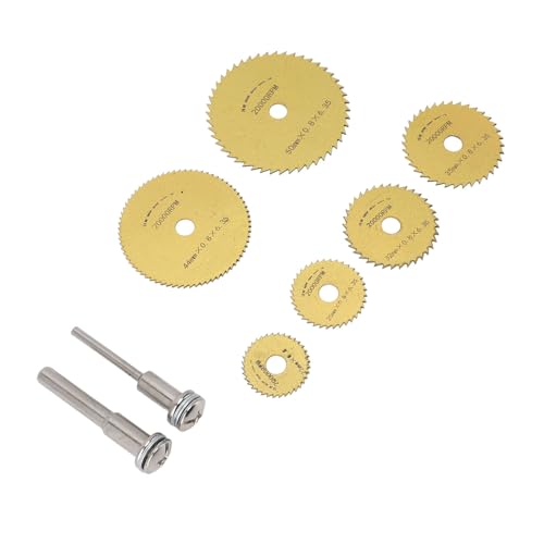 6, PCs Hochgeschwindigkeits -Stahl -Schneidscheiben -Scheibe, Ultra -dünne Schneide -HSS -Sägeklinge für Holzstahlgold, 6 Größen, Zum Schneiden von Kupferholz und Mehr von Eacam