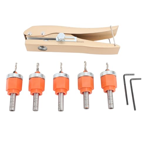 6pcs Countersink Bohrbohrbitset, Robuste Abs, 40CRV-Stahl, HSS-Material, Einstellbare, Sich Verjüngte Holzbearbeitungsstücke, 2,8-4 Mm, Chipentfernung, Biegefestigkeit für Holz, 6pcs Countersink Bohrbohrbitset, Robuste Abs, 40CRV-Stahl, HSS-Material, Einstellbare, Sich Verjüngte Holzbearbeitungsstücke, 2,8-4 Mm, Chipentfernung, Biegefestigkeit für Holz, von Eacam