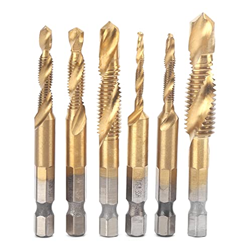 6pcs Highspeed Stahl Kombinierter Fass und Bohrer Sechskant Shank -Schraubmaschine Zubehör US Standard 6pcs Highspeed Stahl Kombinierter Fass und Bohrer Sechskant Shank -Schraubmaschine Zubehör US Standard von Eacam