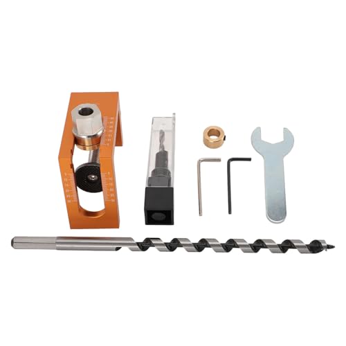 Dübel JIG, Premium -Aluminiumlegierung, Härterstahl -Center -Block, Genaue Skala, 10 -mm -Dübel -JIG -Bohrer -Bit -Kit für Holzbearbeitungsprojekte von Eacam