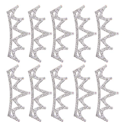 Eacam 10 Stück -Stoffapplikationen, Kronenförmige Aufnäher, Zubehör, Niedliche Nähverzierung Im Prinzessinnen-Stil für Mädchen und Damen. DIY Handgemachte Dekoration (10 x 3,7 cm große von Eacam
