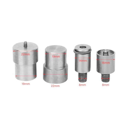 Eacam 4PCS Silber Edelstahl -Schnappknopf -Stimmungsformelsersatzkits für 831, Drücken Sie die Taste, Schnappknopfform für 12 Mm, 15 Mm, 21,5 Mm Eacam 4PCS Silber Edelstahl -Schnappknopf -Stimmungsformelsersatzkits für 831, Drücken Sie die Taste, Schnappknopfform für 12 Mm, 15 Mm, 21,5 Mm von Eacam