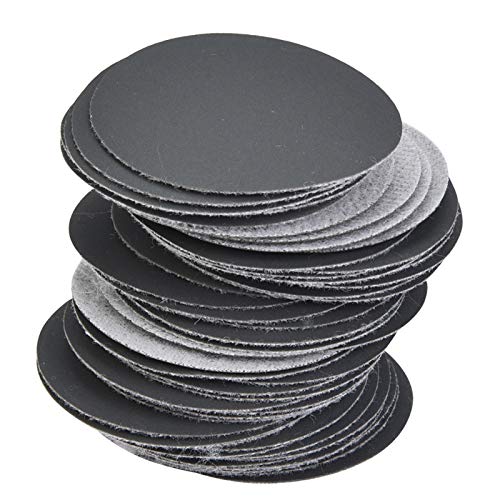 Eacam 50pcs Haken- und Loop 50 -mm -Schleifscheiben -Schleifpapierpads Sortiment, Starke Schleifkraft, Multiple Körnung Nasse Trockenschleibchen, Ideal für Auto, Metall, Holz mit (2 in 1500#) von Eacam